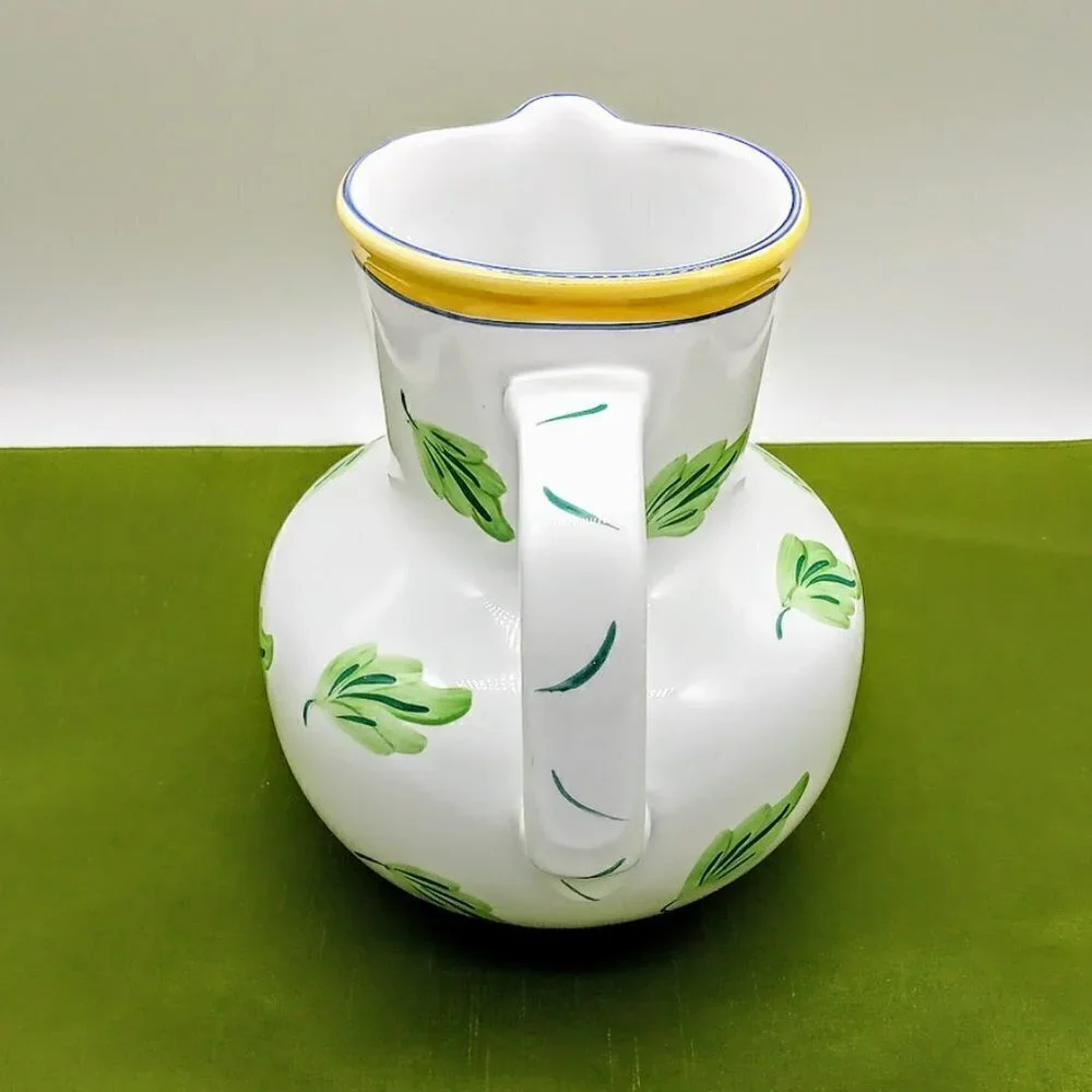 Vintage Herend Village Pottery Hand-Painted Crispin Ceramic Pitcher